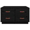 vidaXL Table basse Noir 80x80x45 cm Bois massif de pin