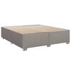 vidaXL Sommier &agrave; lattes de lit avec matelas Taupe 200x200 cm Tissu