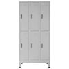 vidaXL Armoire &agrave; casiers Gris 45 x 90 x 180 cm