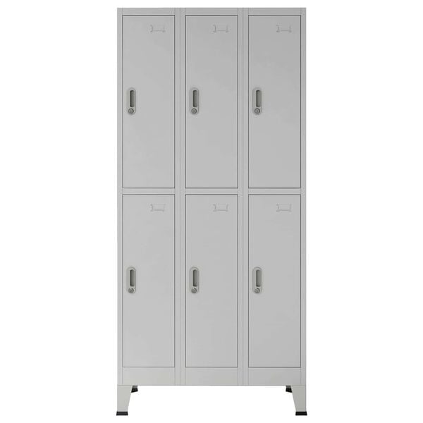 vidaXL Armoire &agrave; casiers Gris 45 x 90 x 180 cm