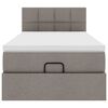 vidaXL Cadre de lit ottoman avec matelas taupe 90x190 cm tissu