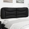 vidaXL Coussin de t&ecirc;te de lit Hvar noir 160 cm similicuir