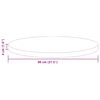 vidaXL Plateau de table Marron Clair &Oslash; 80 x 4 cm Bois de ch&ecirc;ne massif