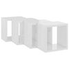 vidaXL Étagères cube murales 4 pcs Blanc brillant 22x15x22 cm