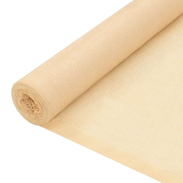 vidaXL Filet brise-vue PEHD 1,5 x 10 m Beige