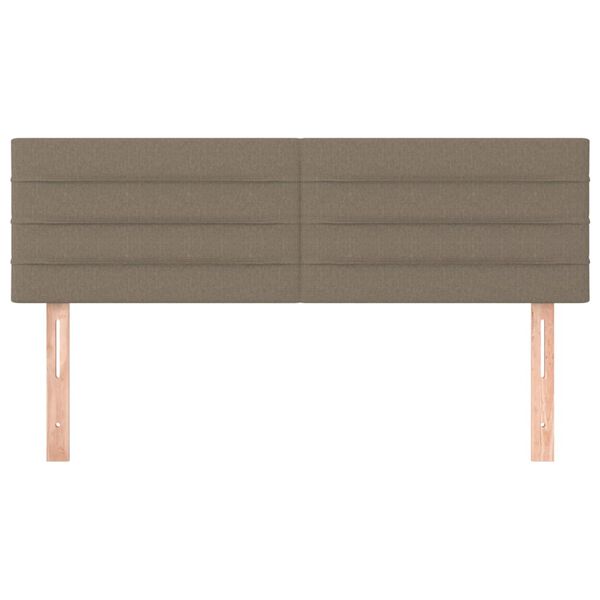 vidaXL T&ecirc;tes de lit 2 pcs Taupe 72x5x78/88 cm Tissu