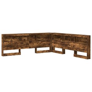vidaXL Tête de lit de rangement Chêne fumé 180 cm Bois d'ingénierie