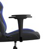 vidaXL Chaise de jeu Noir et bleu Similicuir