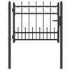 vidaXL Porte de Cl&ocirc;ture HORST 100 x 75 cm M&eacute;tал Noir Verrouillable