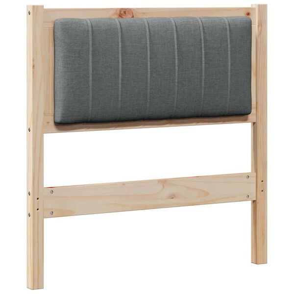 vidaXL Tête de lit capitonnée avec tête de lit Marron 75 cm Pin massif