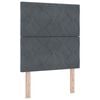 vidaXL T&ecirc;te de lit LED Gris fonc&eacute; 80 cm Velours