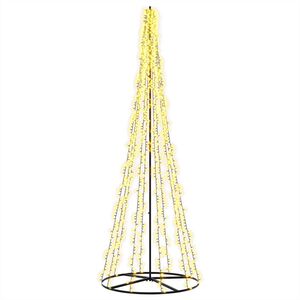 vidaXL Arbre de No&euml;l LED 285 cm 1550 LED Blanc chaud Acier Noir