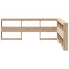 vidaXL T&ecirc;te de lit de biblioth&egrave;que en forme de L 135cm bois massif pin