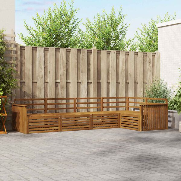 vidaXL Ensemble de canap&eacute;s d'ext&eacute;rieur 5 pcs Naturel