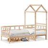 vidaXL Lit de jour avec toit sans matelas 90x190 cm bois massif