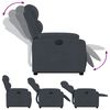 vidaXL Fauteuil inclinable &eacute;lectrique gris fonc&eacute; velours