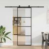 vidaXL Porte coulissante avec kit de quincaillerie 76x205 cm Verre ESG