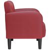 vidaXL Chaise de canapé et accoudoirs rouge bordeaux 54 cm similicuir