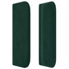 vidaXL T&ecirc;te de lit avec oreilles Vert fonc&eacute; 93x16x78/88 cm Velours