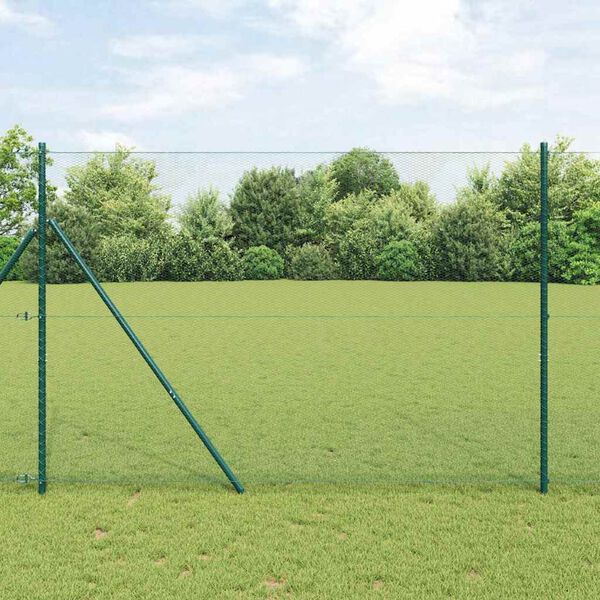 vidaXL Clôture hexagonale Vert 1.5 x 50 m Acier