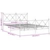 vidaXL Cadre de lit métal sans matelas avec pied de lit noir 150x200cm