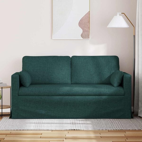 vidaXL Canap&eacute; Vert fonc&eacute; 158 x 78 x 80 cm tissu