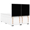 vidaXL Sommier &agrave; lattes de lit avec matelas Blanc 160x200cm Similicuir