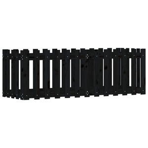 vidaXL Lit sur&eacute;lev&eacute; de jardin design de cl&ocirc;ture 150x50x50cm pin massif