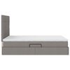 vidaXL Lit avec rangement et matelas Taupe 140 x 190 cm Polyester