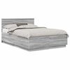vidaXL Cadre de lit Sonoma gris 160 x 200 cm Bois d'ing&eacute;nierie