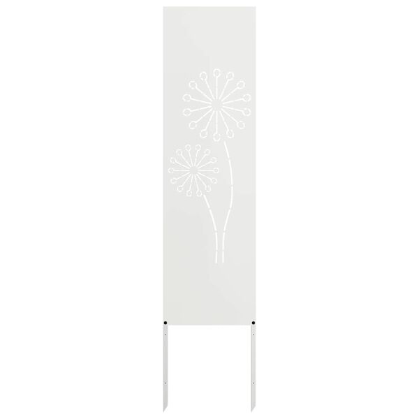 vidaXL Écran de confidentialité de jardin Fretwork Blanc 32 x 140 cm