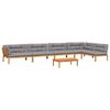 vidaXL Salon palette de jardin avec coussins 6pcs bois d'acacia massif