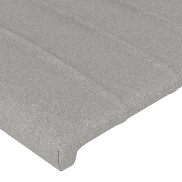 vidaXL T&ecirc;tes de lit 2 pcs Gris clair 72x5x78/88 cm Tissu