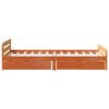 vidaXL Cadre de lit sans matelas cire marron 90x200 cm bois pin massif