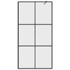 vidaXL Paroi de douche avec verre ESG transparent 100x195 cm Noir