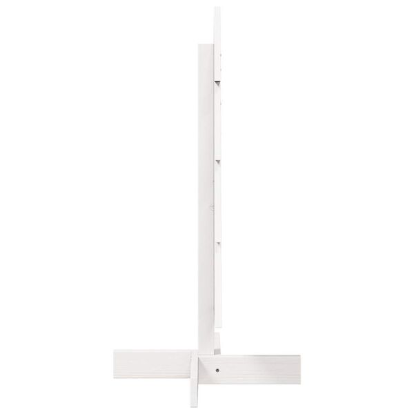 vidaXL Arbre de No&euml;l en bois pour d&eacute;coration blanc 80 cm pin massif