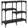 vidaXL Table console Ch&ecirc;ne noir 80 x 29 x 75 cm Bois d'ing&eacute;nierie