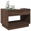 vidaXL Table basse avec LED infini ch&ecirc;ne marron 70x50x50 cm