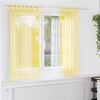 vidaXL Rideaux en voile avec boucles 2 pcs jaune 140x175 cm