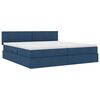vidaXL Lit avec rangement et matelas avec matelas Bleu 200 x 200 cm