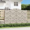 vidaXL Paniers à gabions arqués 3 pcs 300x50x200/220 cm fer galvanisé