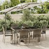 vidaXL Ensemble à manger jardin et coussins 7 pcs gris rotin
