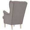 vidaXL Fauteuil taupe 74x84x100 cm tissu
