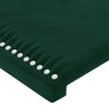 vidaXL T&ecirc;tes de lit Vert fonc&eacute; 200x5x78/88 cm Velours