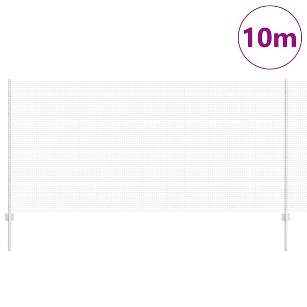 vidaXL Cl&ocirc;ture avec poteau Argent&eacute; 1,2 x 10 m Acier