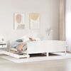 vidaXL Cadre de lit sans matelas blanc 200x200 cm bois massif de pin