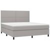 vidaXL Sommier &agrave; lattes de lit avec matelas Gris clair 180x200cm Tissu