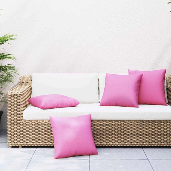 vidaXL Coussins &Eacute;parpill&eacute;s 4 pcs Rose 60 x 60 cm Tissu en Polyester