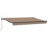 vidaXL Auvent r&eacute;tractable Taupe 3 x 2 m tissu