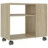 vidaXL Table d'appoint Ch&ecirc;ne sonoma 70x35x60,5 cm Bois d'ing&eacute;nierie